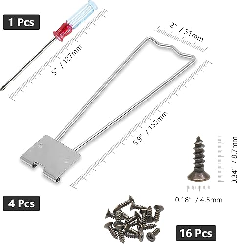 Vista 12 de Jersvimc 4 piezas de caballete de marco negro, soporte de hierro para fotos, caballete de metal para fotos, caballete de cartón, con destornillador