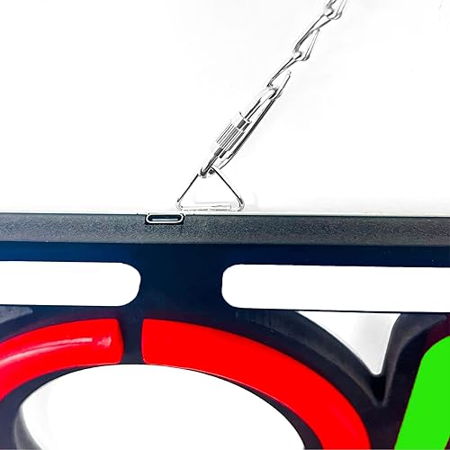 Miniatura 8 de USEND Letrero abierto LED para negocios, colorido neón abierto, 21.2 x 8.6 pulgadas, alta visibilidad con múltiples cambios de color, 15 V1.6 A,