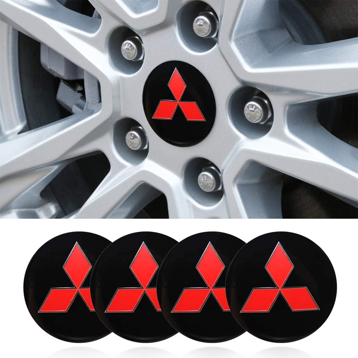 Hcar 56.5mm 4PCS Wheel Center Cover Sticker Emblem Badge Wheel Hub Caps Centre Cover (Fit