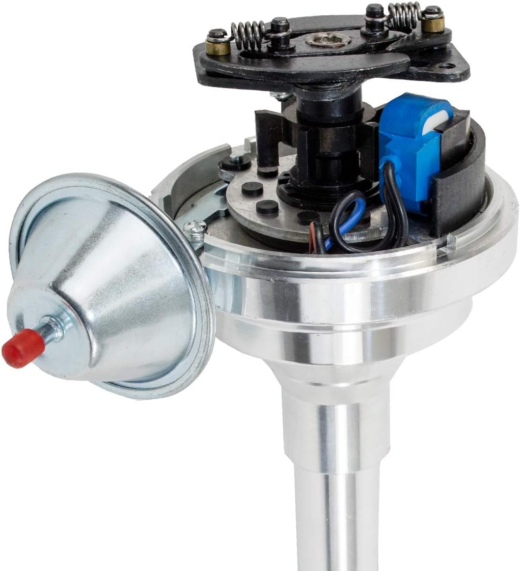 Top Street Performance Pro Series Ready to Run Distributor for Chevy 194-261 Early L6 Inline 6 - Red