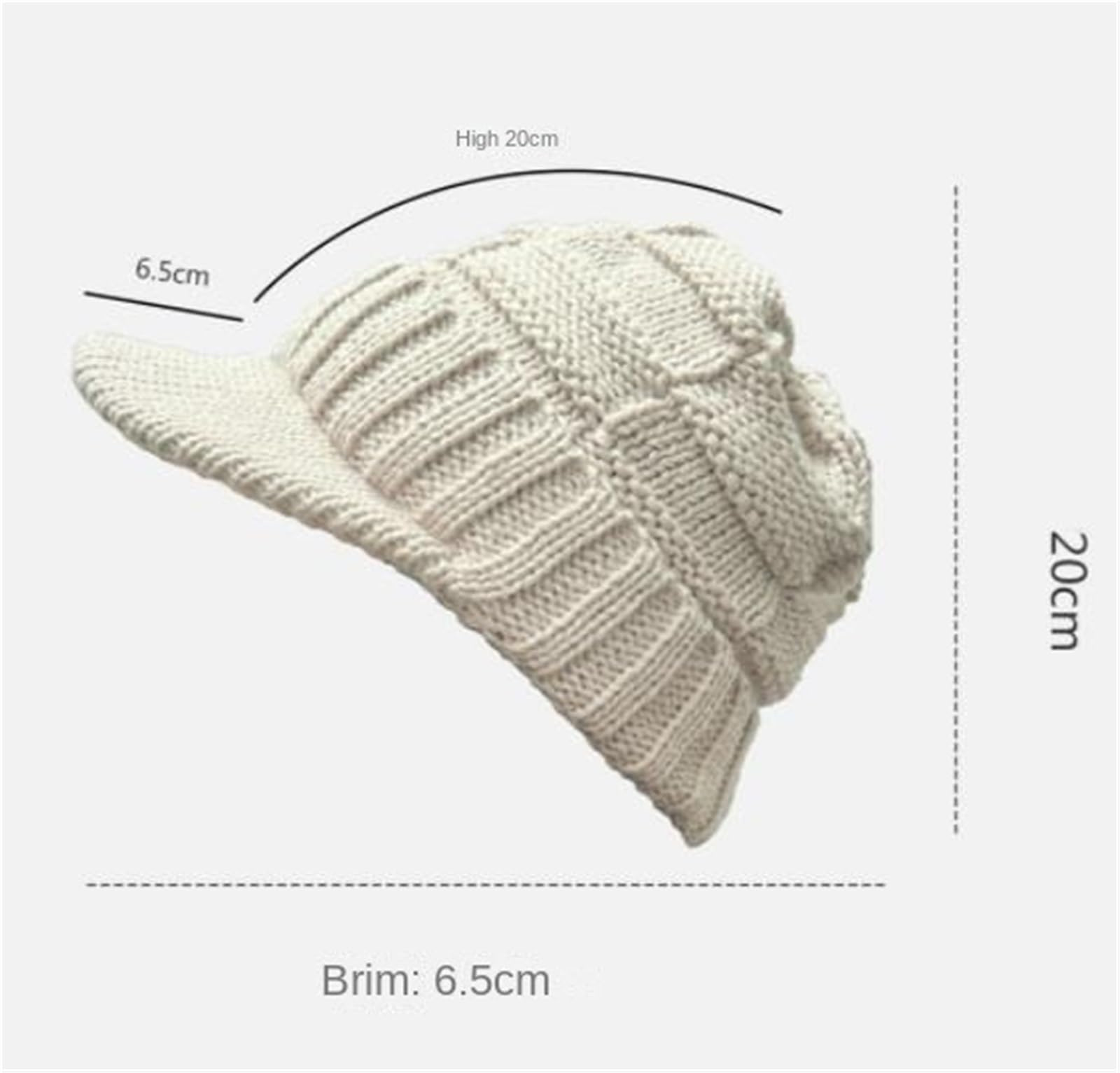 Gorro Cálidos De Invierno Gorro De Punto Holgado, Suave, Cálido, Unisex, Otoño E Invierno, con ala Visera Al Aire Libre
