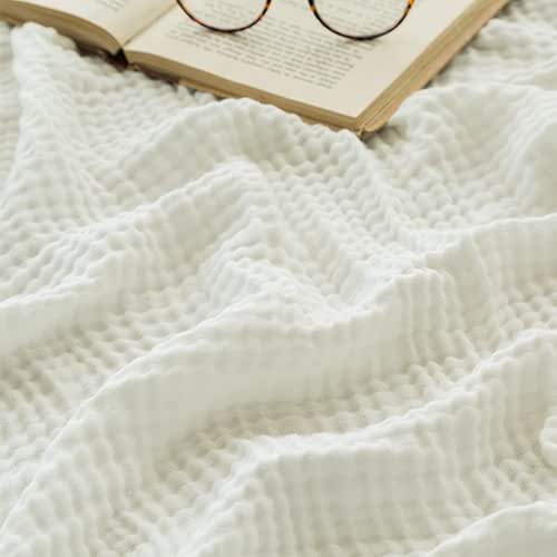 EMME Cotton Muslin Large Throw Blanket Couch Breathable Gauze Soft
