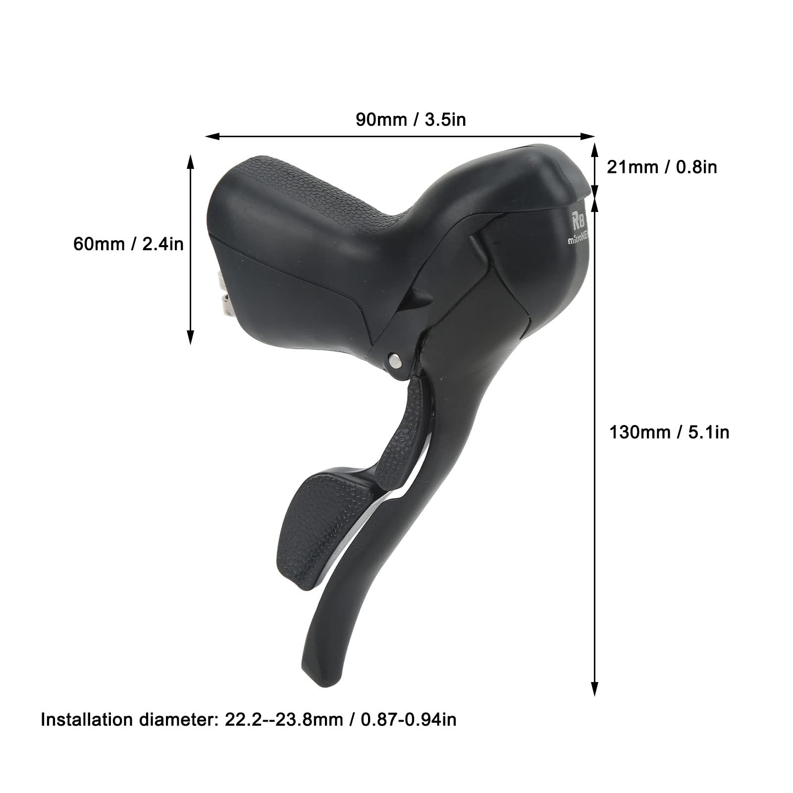 Manettes de vitesse de vélo de route en alliage d'aluminium 2x8 poignée de frein avec câble et boîtier