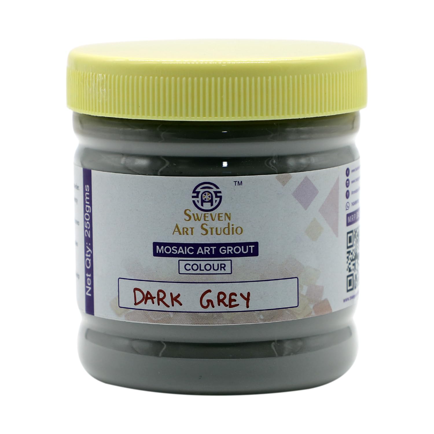 Sweven Art, Ready-to-Mix Tile Grout Powder for Mosaic Art in Dark Grey Color (Pack of 250Gms) (B0C5MZJP5W) Amazon Price History, Amazon Price Tracker