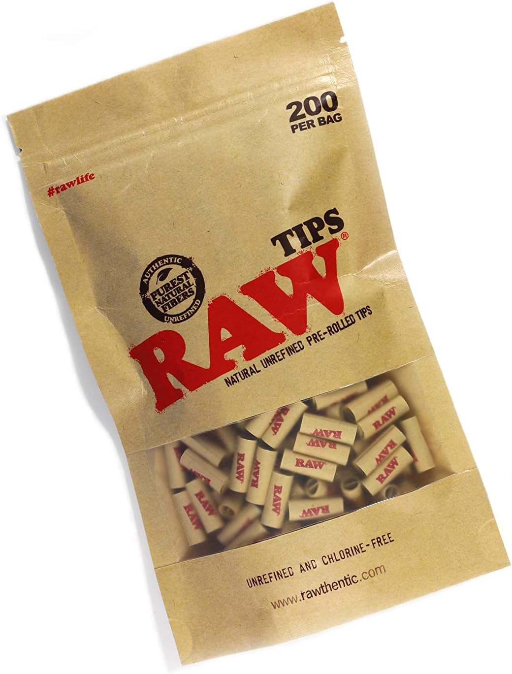 RAW NATURAL UNREFINED PREROLLED TIPS BAG OF 200 Amazon.co.uk