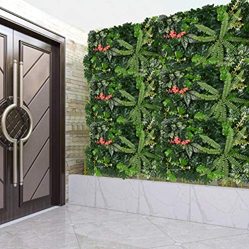 Hulzogul Plantas de parede, painéis de plantas artificiais, tela de Cerca Viva para decoração de jar