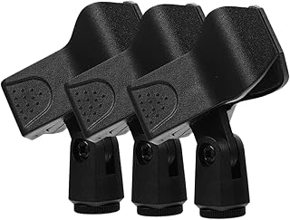 Milisten 3pcs Microphone Clip Portable Mic Microphone Boom Stand Clip on Microphone Wireless Single Microphone Clip Portable Mic Stand Mic Clip for Stand Home Mic Holder Plastic Mic Clip