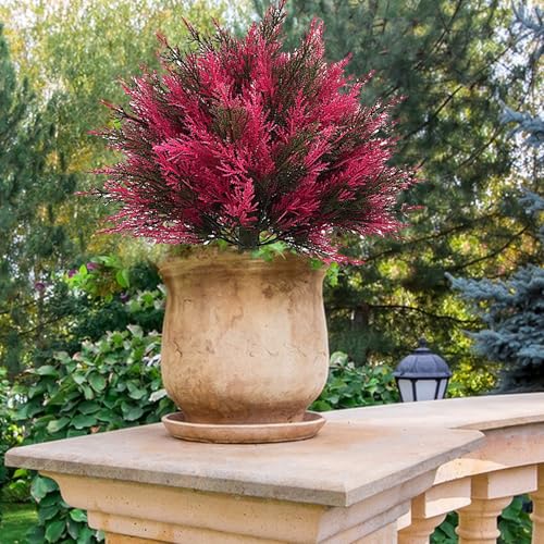 Cèdre synthétique sans arrosage arbuste persistant balcon toujours vert - 8