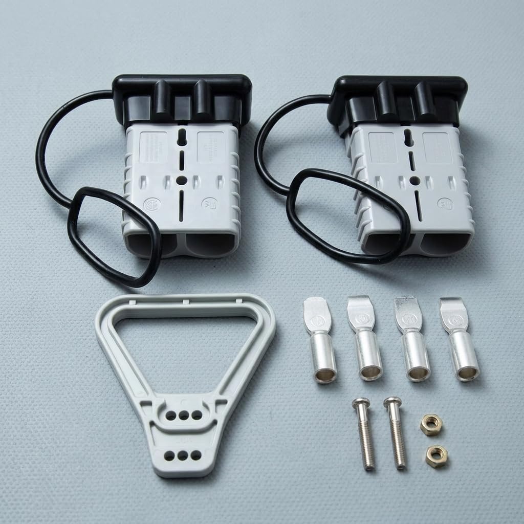 350A 2/0 AWG Battery Quick Connectors 2 Pcs with Handle Plug