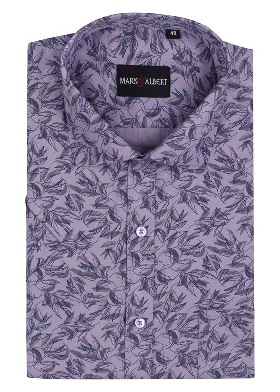 MARK & ALBERT Men's 100% Cotton Printed Half Sleeves Regular Fit ...