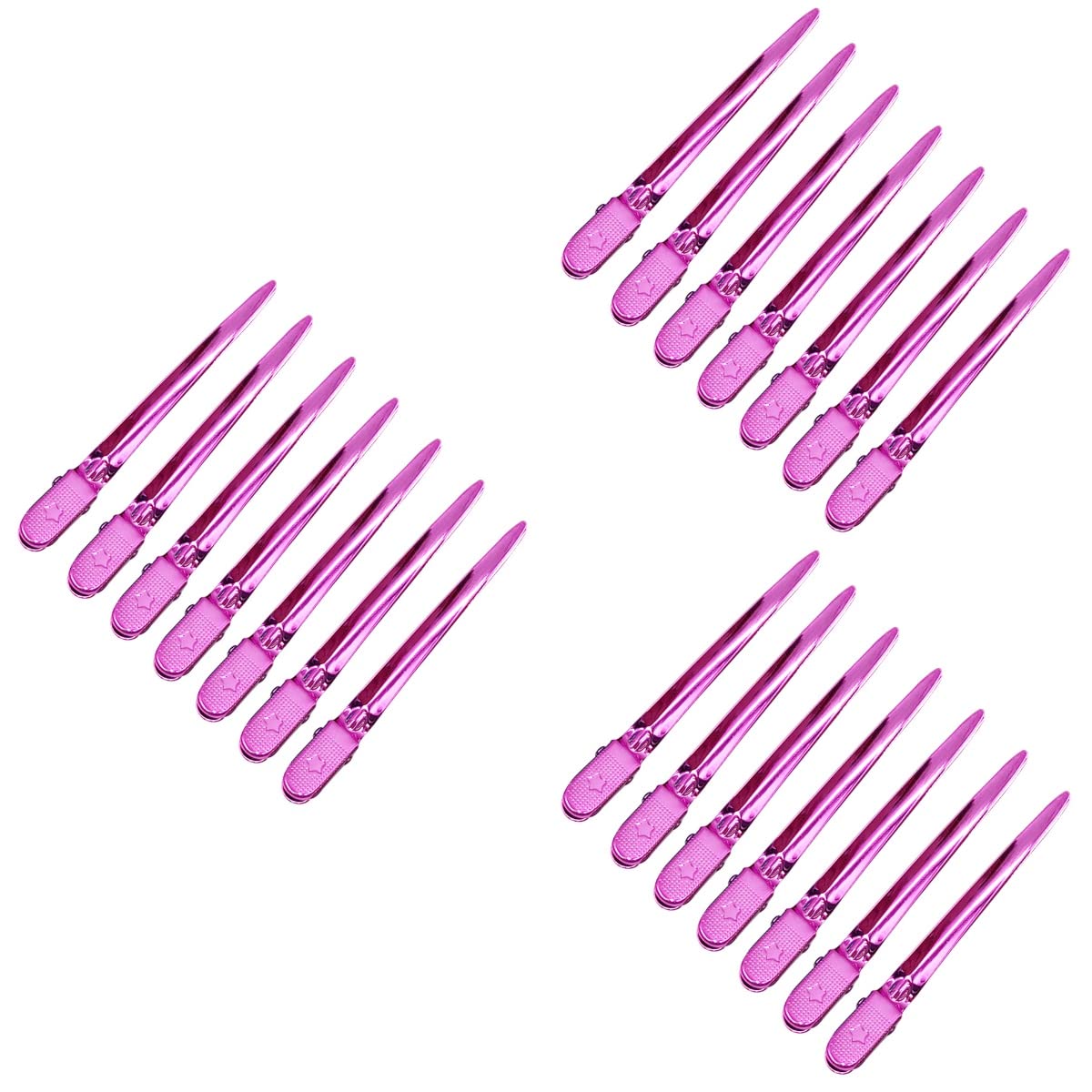 Lurrose 36 Stücke Haarclips Duckbill Haarspangen Clips Barrettes Für Friseural Salon Styling Werkzeuge Frauen Und Mädchen (Rosig)