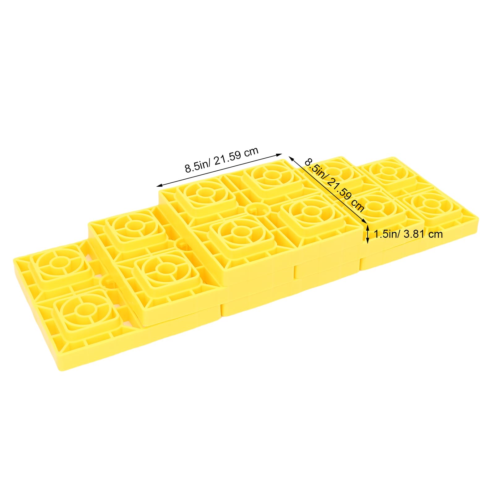 Luocute 10pcs RV Blocksing, Stosy w Stosy Wytrzymałościowe Podkładki do Obozowiczów dla Pojedynczych Podwójnych kół Podnośniki Hydrauliczne z torbą do Przenoszenia do Kempingowej
