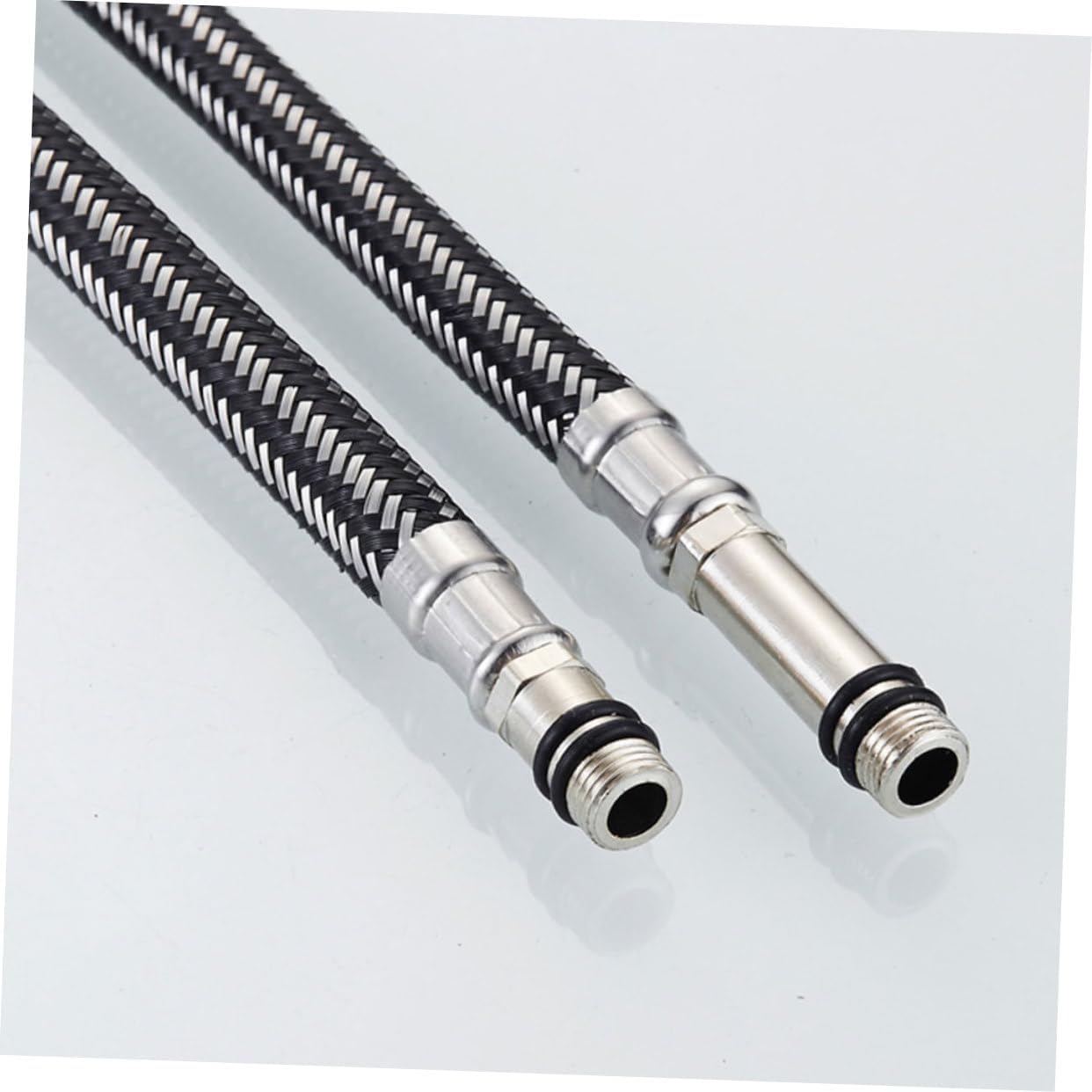 Generic 2pcs Flexible Stainless Steel Faucet Hose Connector Water Supply Line for Kitchen Sink Bathroom and Washbasin Leak Design