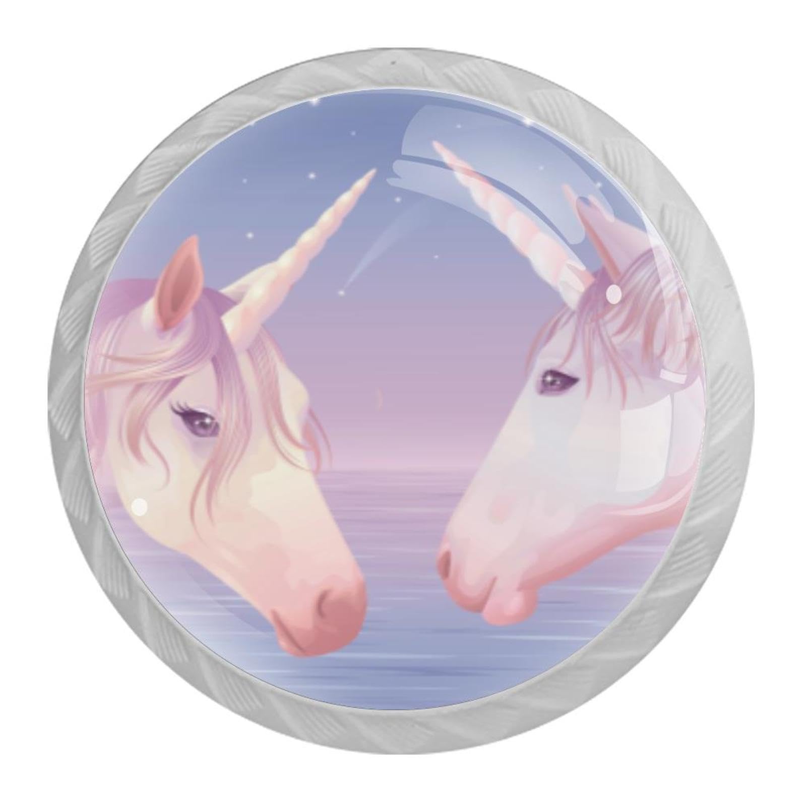 Tqmspg 4 Pieces Drawer Pulls Unicorns Door Knobs Dresser Handles for Kitchen Wardrobe Cupboard Hardware Furniture