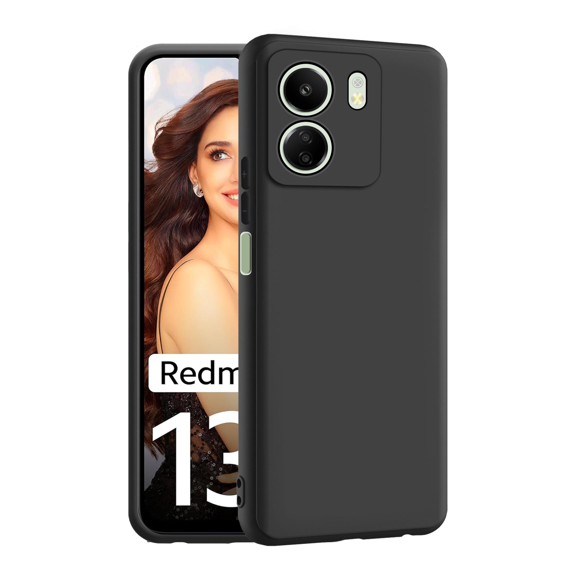 CEDO Redmi 13C (4G) / Poco C65 (4G) Back Cover | Camera Bump Protection & Inner Velvet Fabric Lining | Ultra Slim Matte Soft Rubberised Case Cover (Black) (B0CPVH58MC) Amazon Price History, Amazon Price Tracker