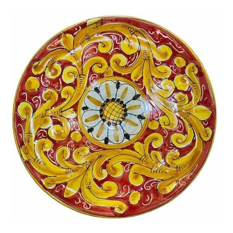 Piatto ornamentale in ceramica siciliana Ø 25 cm