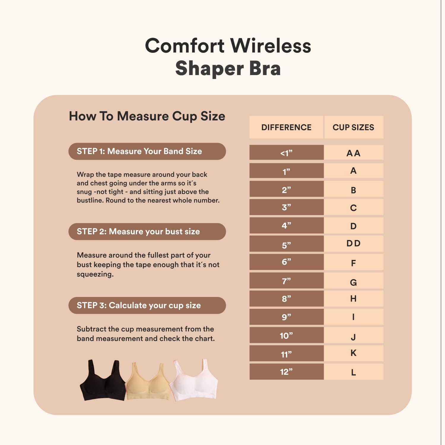 Size 34DD Truekind Bras for Women - Comfortable Wireless Support Bra, Seamless Full Coverage No Underwire Bra for Everyday Comfort