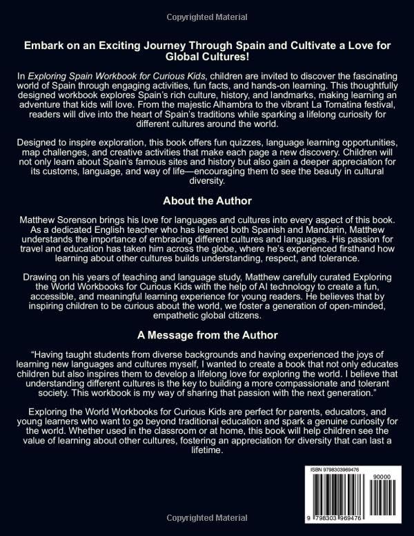 Exploring Spain Workbook For Curious Kids: A Fun, Interactive Guide to Spain's Special Places, Culture, and History! (Exploring the World for Curious Kids) - Image 2