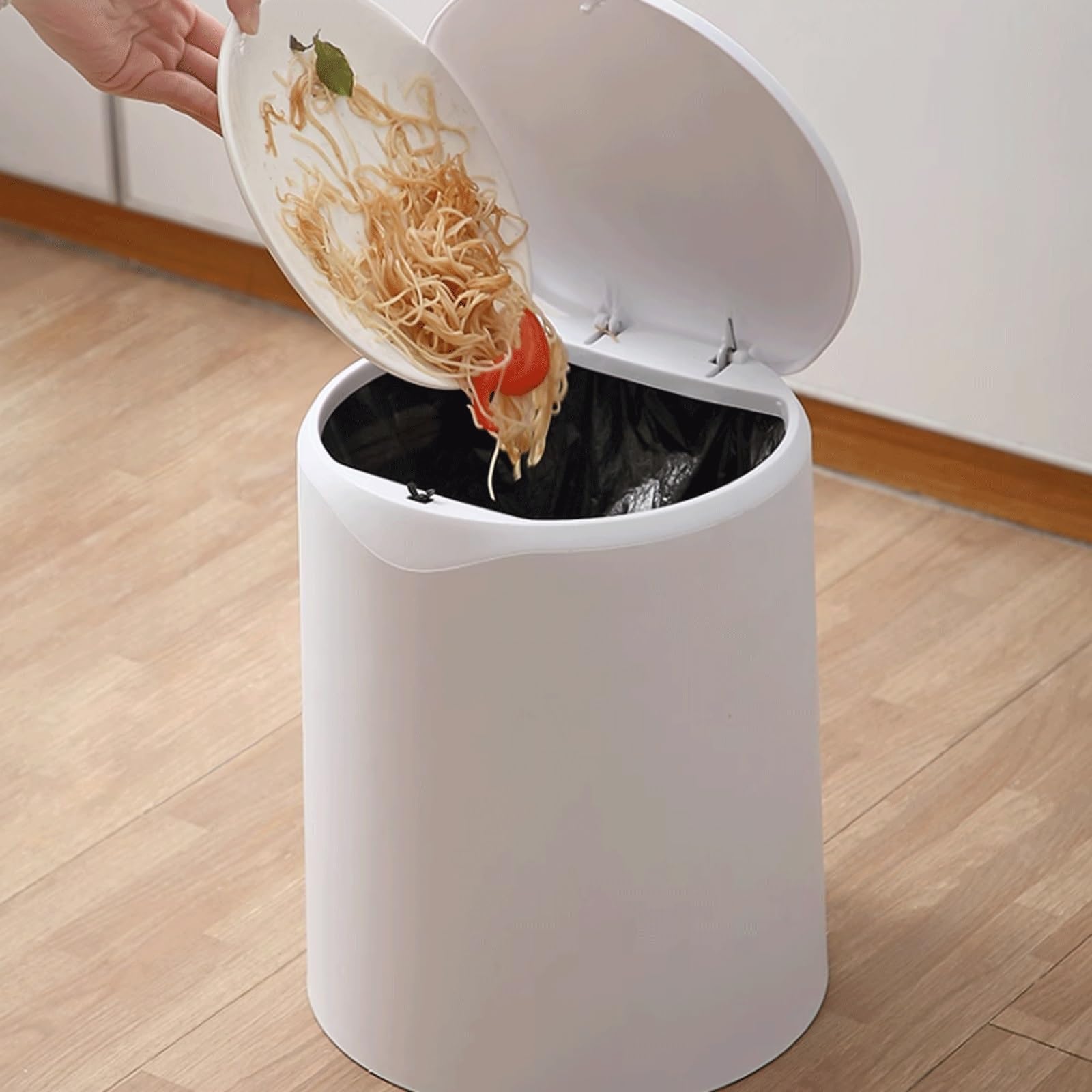 Cestino per la spazzatura interno alla moda, Pattumiera Soggiorno con coperchio Camera da letto Luce Lusso Servizi igienici domestici Bagno Cucina Cestino for la carta di grande capacità Tipo di press