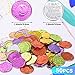 50 Pcs I Was Caught Being Good Coins Fake Plastic Coins for Kids Pretend Play Tokens Incentive Colorful Coins Smile Face Reward with Box for School Classroom Teacher Counting Behavior
