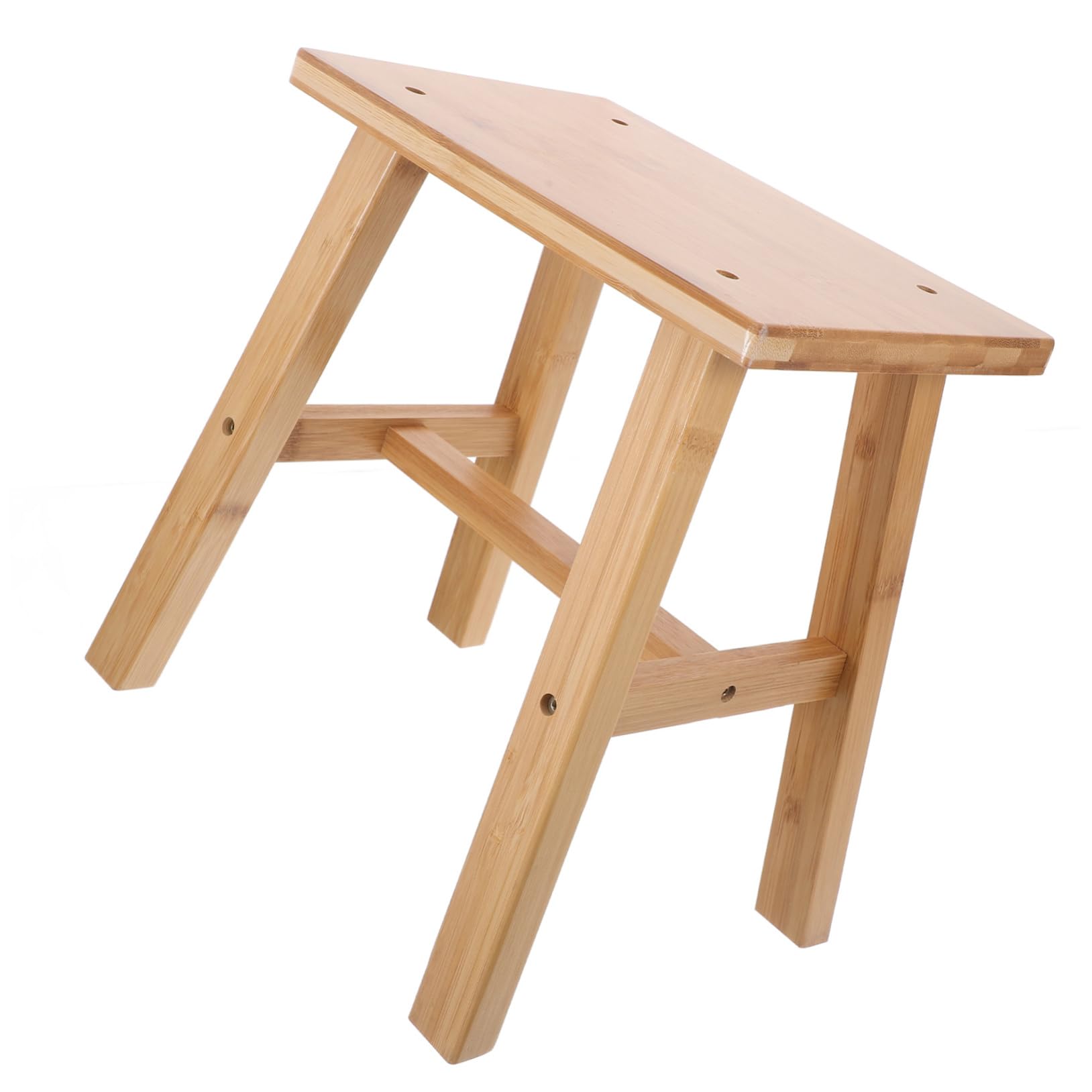 Yardenfun Taburete de Bambú Ligero y Multifuncional para Cambio de Zapatos, Banco de Madera para Niños y Adultos, Adecuado para Dormitorio y Baño