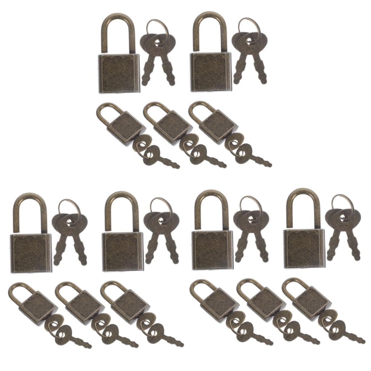 Amazon.co.jp: Alasum 15個 セット 宝箱ロック 子供用南京錠と鍵 再  