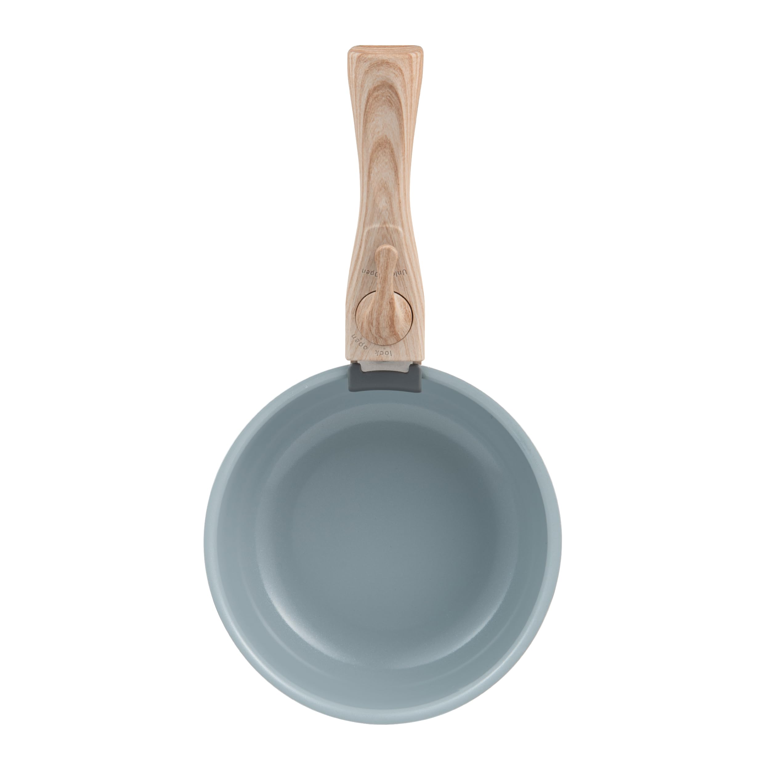 BERGNER- Set 4 Pcs Casseroles en Alu pressé recyclé avec manche amovible - Revêtement PPG Fusion - Vert - Compatible induction