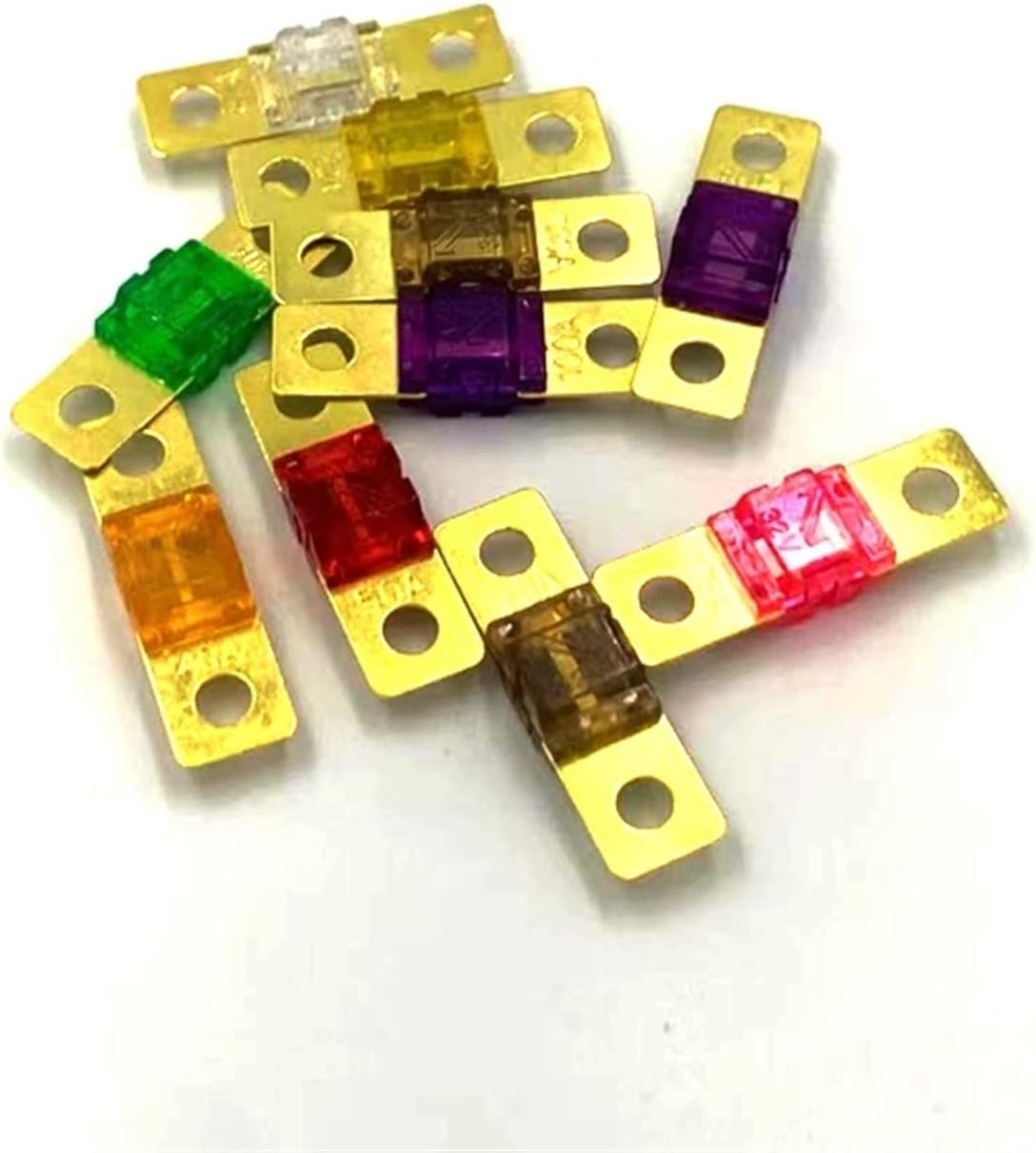 5pcs ANS Fuse 20A 30A 40A 50A 60A 70A 80A 100A 125A 150A 175A ANL Gold Plated Stud Car Fuses Mini Car Stereo Audio AFS Fuse(5pcs,OneColor)