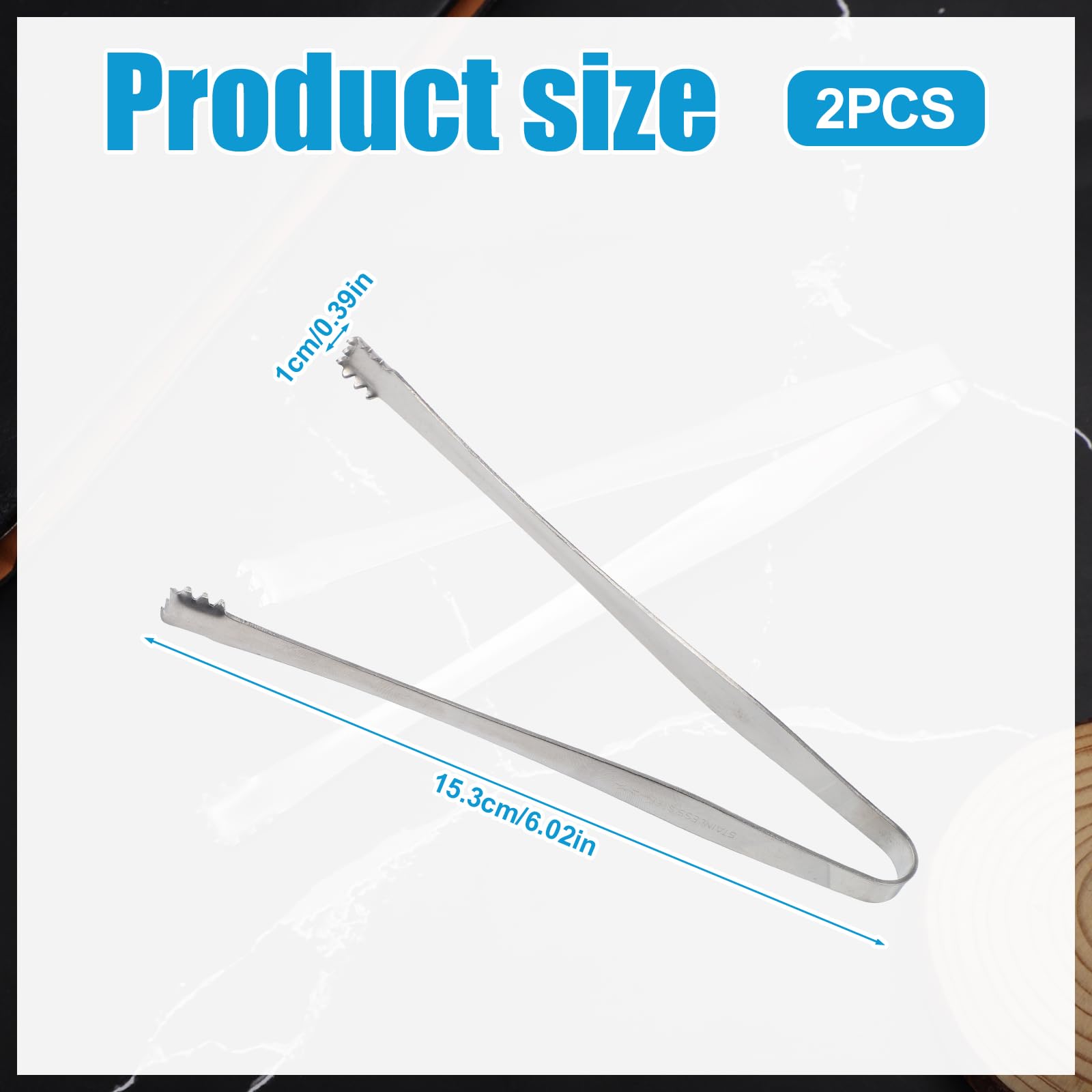 2pcs Egg Chalaza Removal Tongs, Toothed Design Egg Membrane Eggshell Fragment Remover Tong Stainless Steel Kitchen Tongs Multipurpose Kitchen Tool for Cooking Food Cake Bakers Pastry Chefs