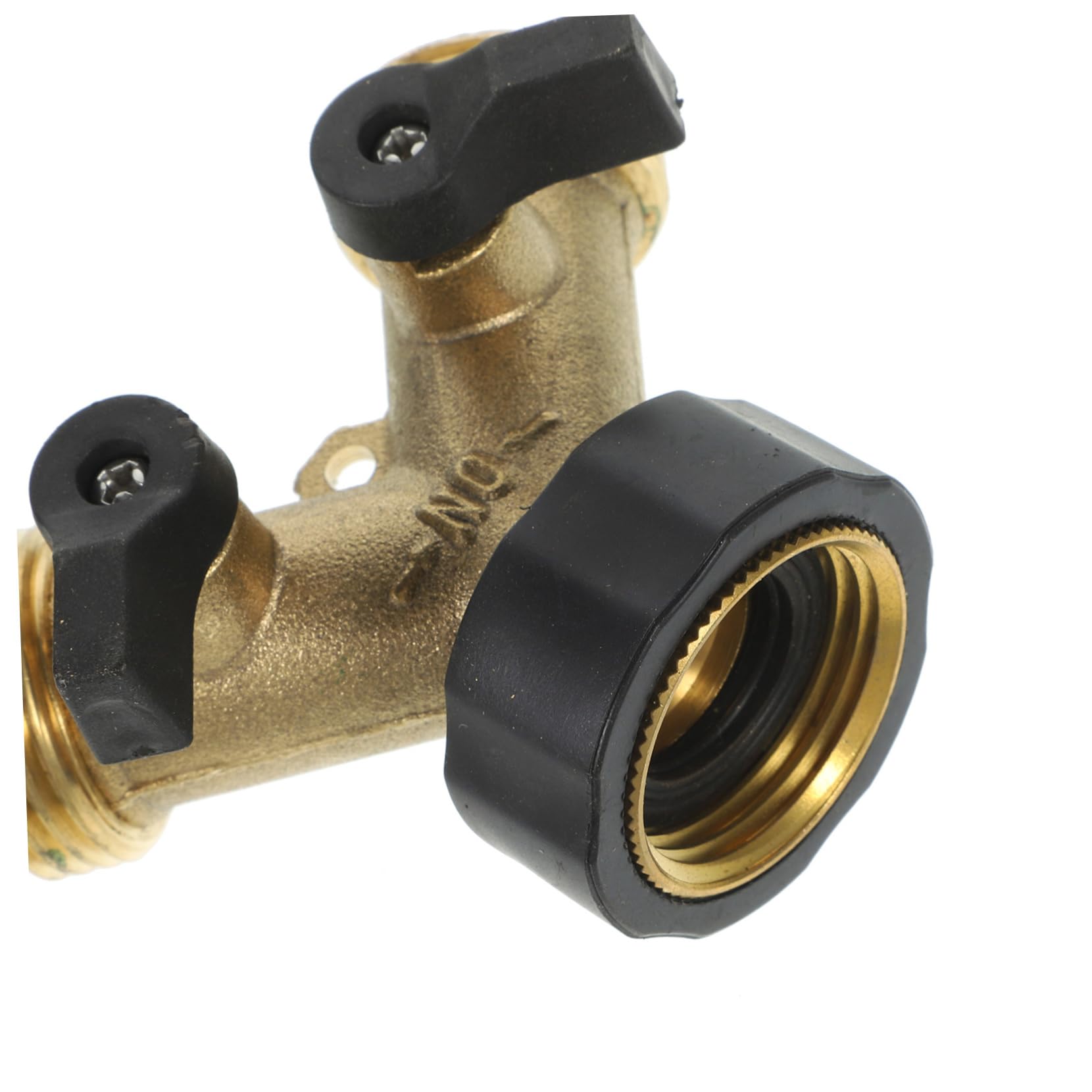 ifundom Conector de Manguera de Jardín Latón 2 Piezas Doble Vía