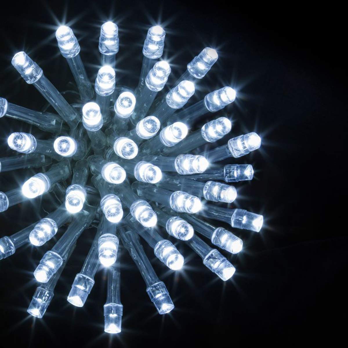 H HANSEL HOME Guirnalda Luces Led de Navidad Luces de Árbol de Navidad Uso Interior/Exterior IP44 Impermeable Cable Transparente (Luz Blanca, 1440 Leds 72M)