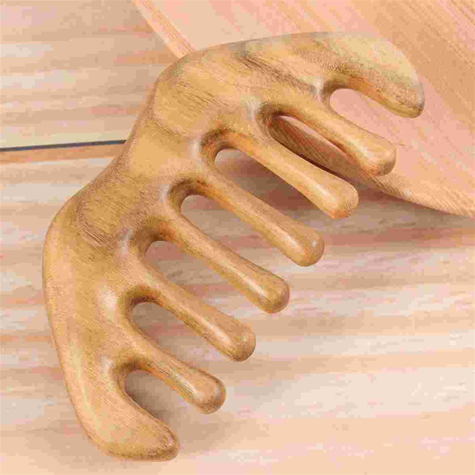 Massagekamm Sandelholz Haarausfall Augen Schulter und Nacken Beauty Lifting Breitzahniger Holzkamm 1St (Color : Wooden Comb A)