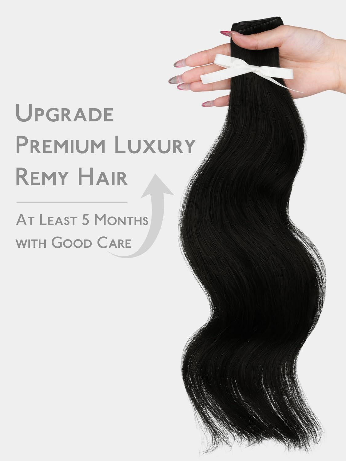 WENNALIFE Genius Weft Tape in Hair Extensions Human Hair 20 Inch 60g Jet Black Tape Ins Luxury Remy Hair Extensions De Cabello Humano Straight Invisible Fuller Volume Reusable 31" Wide Weft