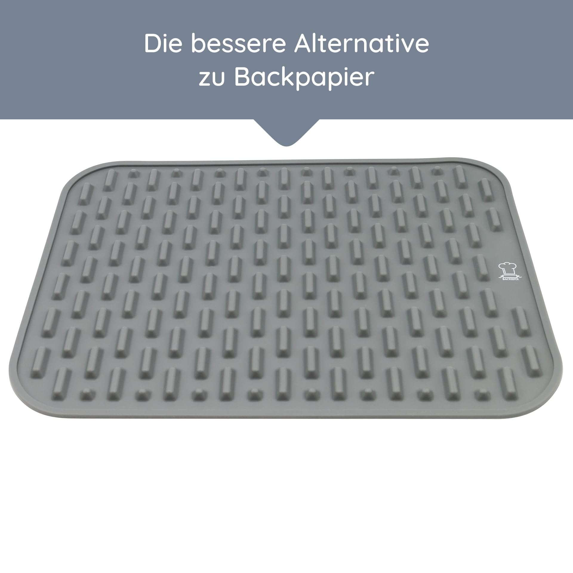 Backefix Siliconen bakmat 40x30 cm Grau - hoogwaardige