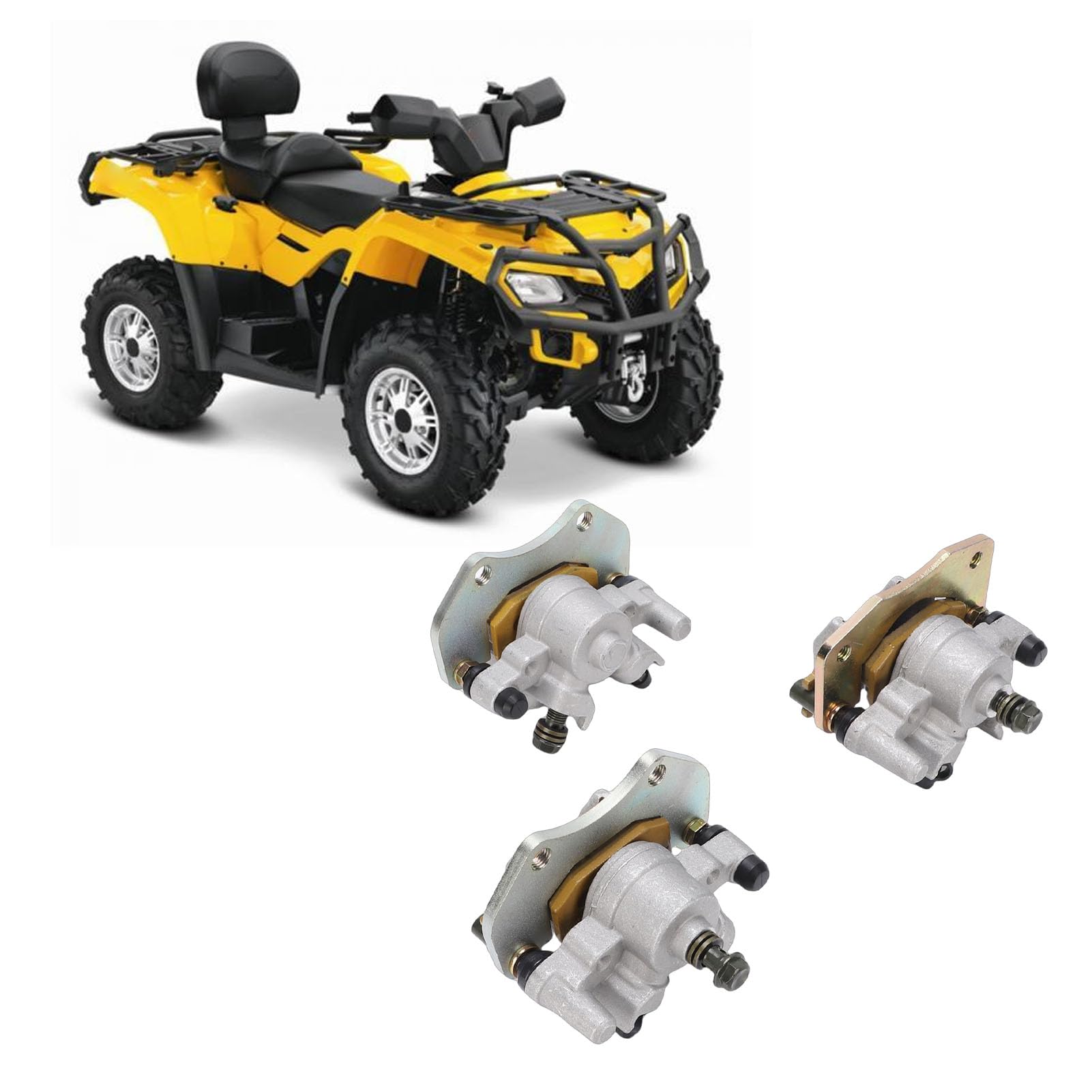Zestaw Przednich Zacisków Hamulcowych z Klockami Zamienniki dla Outlander 330 400 500 650 800 Max 400 500 650 800 ATV, Lewe Prawe Zaciski i Klocki Hamulcowe