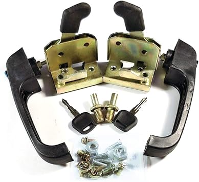 Loader Door Locking, Universal Forklift Tractor and Heavy Equipment Locking Door Handle Set, Tractor Door Lock Latch with Handle, Suitable for Electric Tricycle, Loader Door