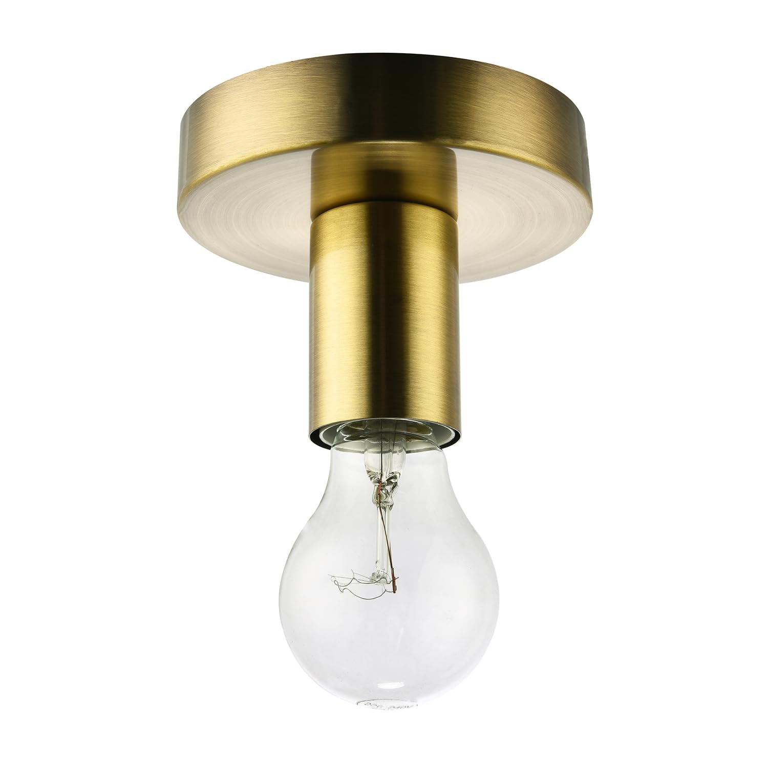 Happy Homewares Antique Brass Ceiling Or Wall Light Fitting For Industrial Style Light Bulbs from B&Q
