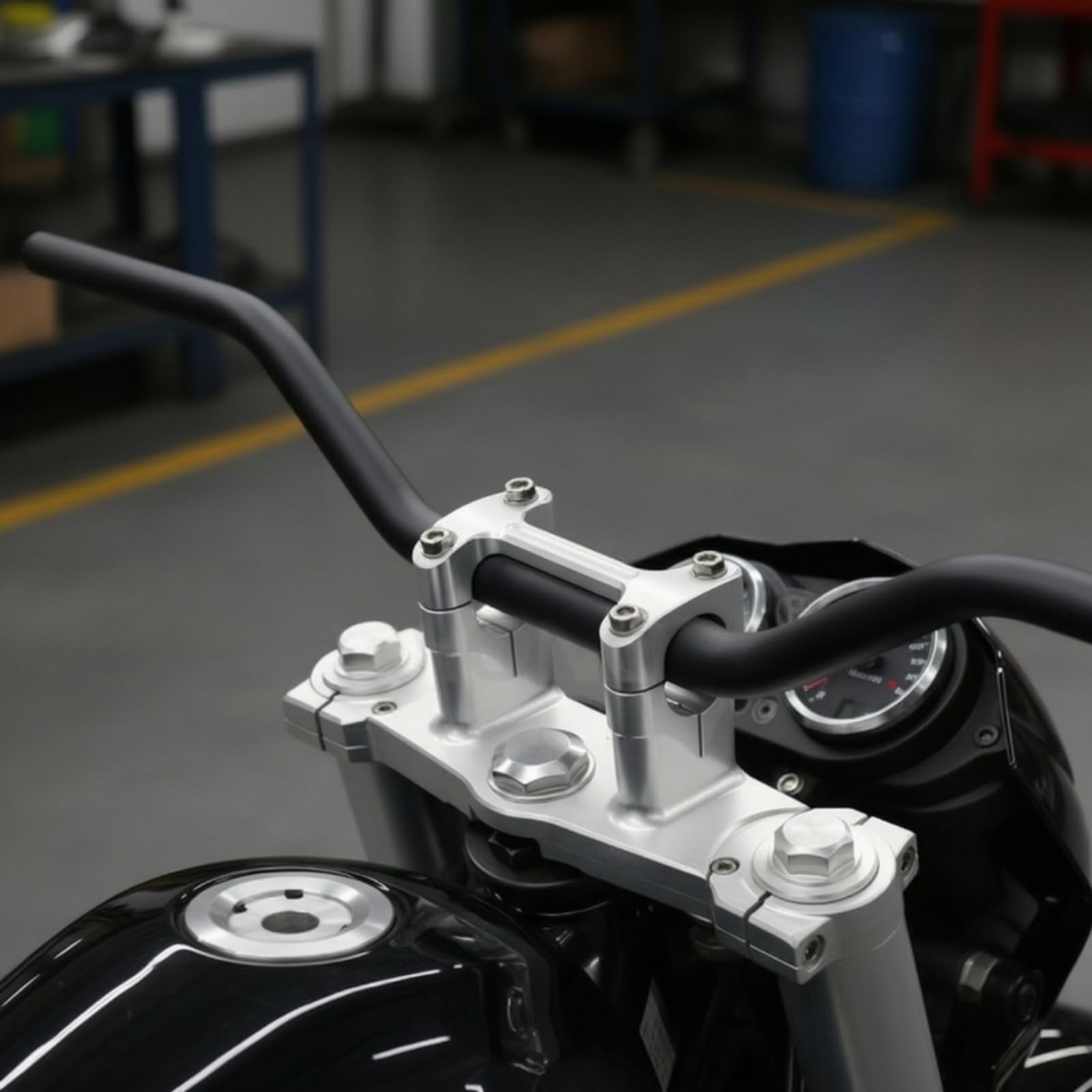 Guidon cyclette Rétro Surélevé, Noir