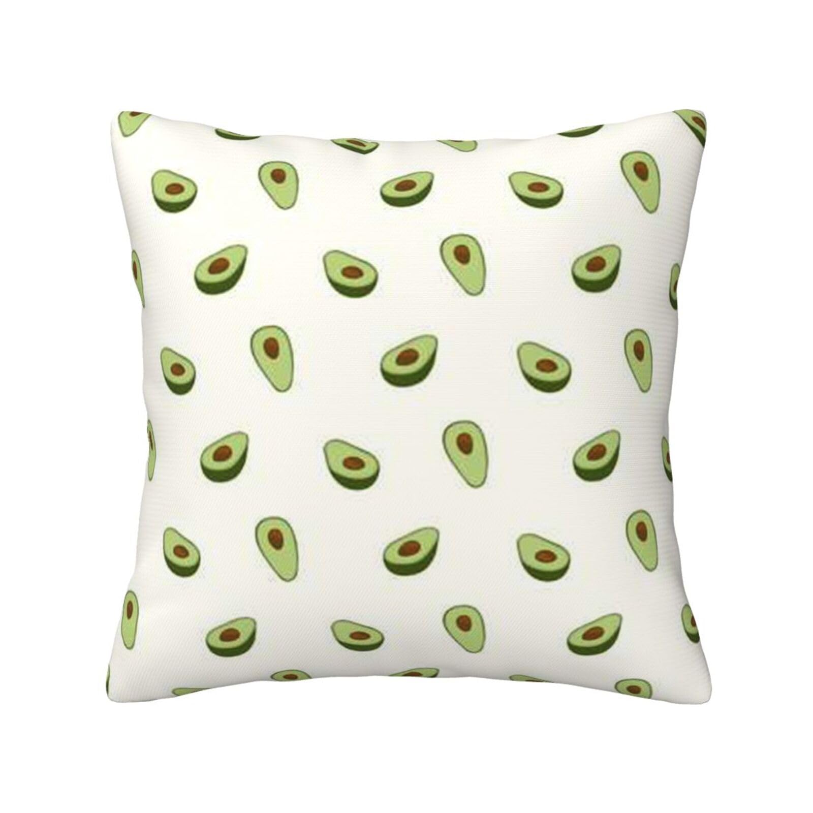 FFSHKOWE Avocado Decorative Throw Pillow Cover Double-Sided Printed Cushion Cover for Sofa Couch Bed Chair 45 x 45cm