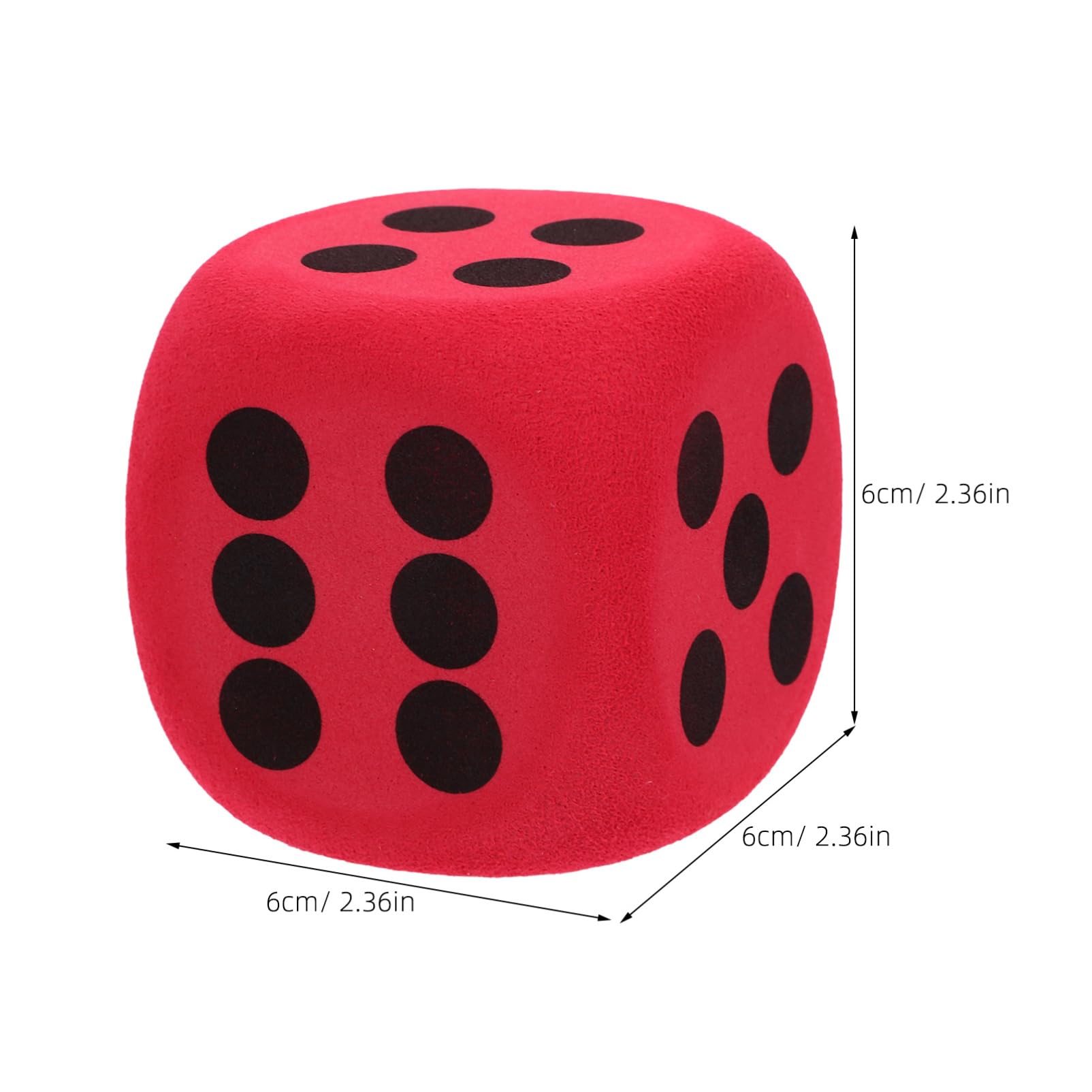 Grandi Dadi in Schiuma Eva 2 Pezzi 2.4 Pollici Per Giochi Didattici Attività in Classe E Giochi Da Tavolo Bambini Dadi Leggeri Con Angoli Arrotondati Per Sicurezza E Divertimento