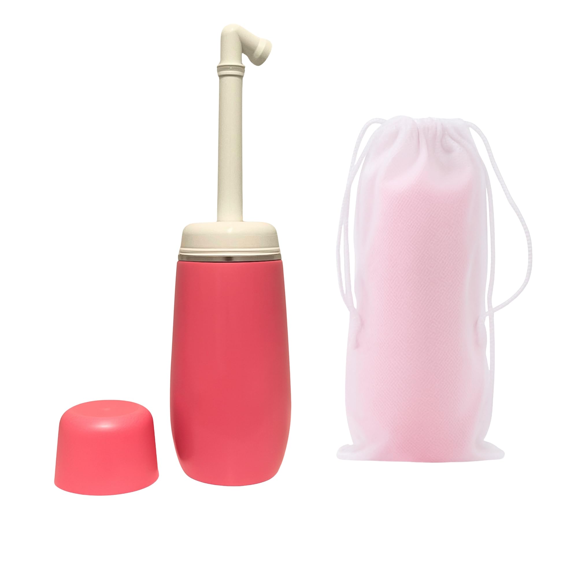 Peri Bottle Postpartum Portable Bidet Bottle with Angled Spout & Travel Bag - Perineal Bottle for Post Birth Care - Hospital Bag Essential Bum Washer for Women (400ml)