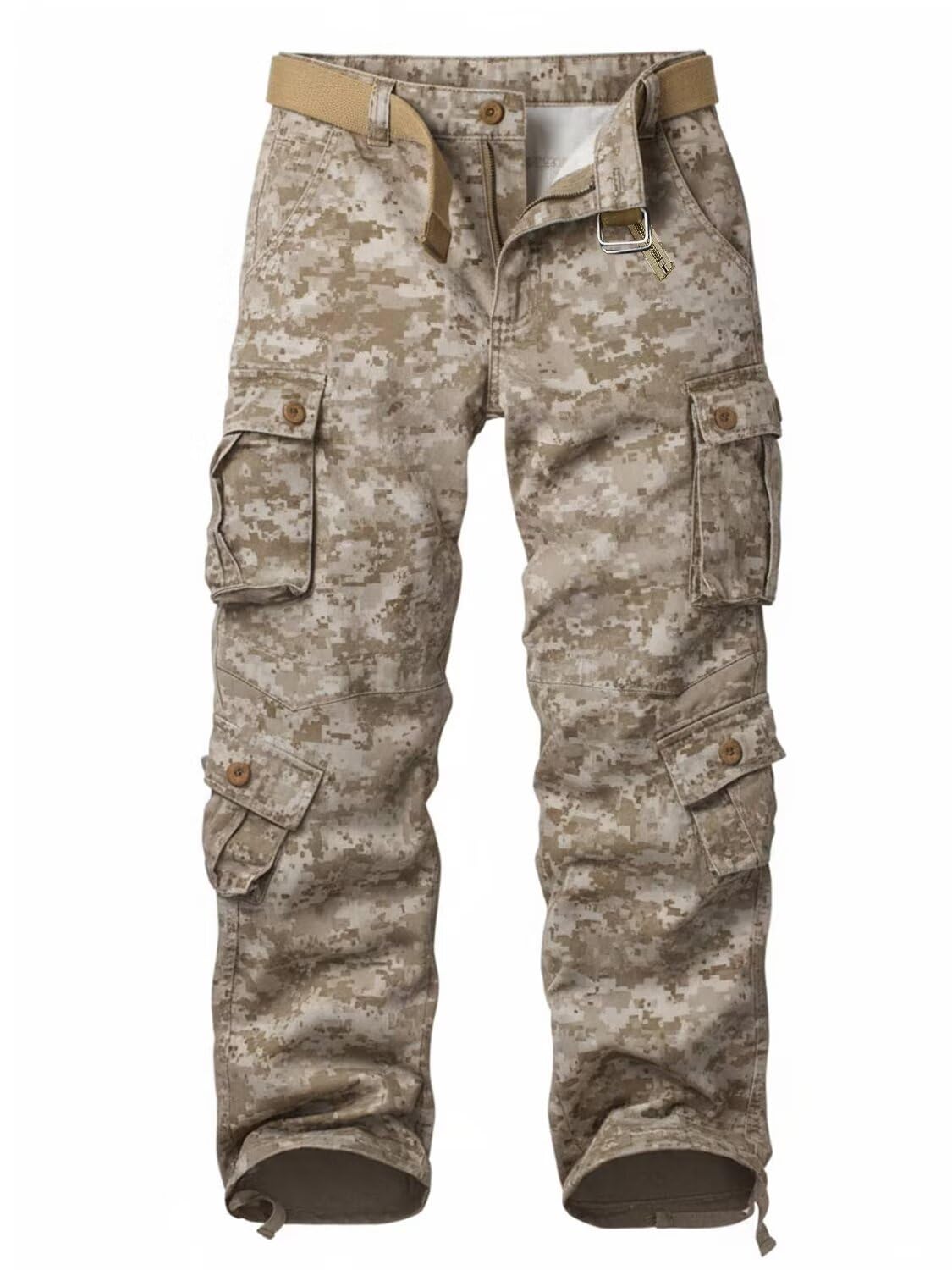 Vatinnt Men's Desert Camo Cargo Trousers Combat Camo Trousers 3357 42