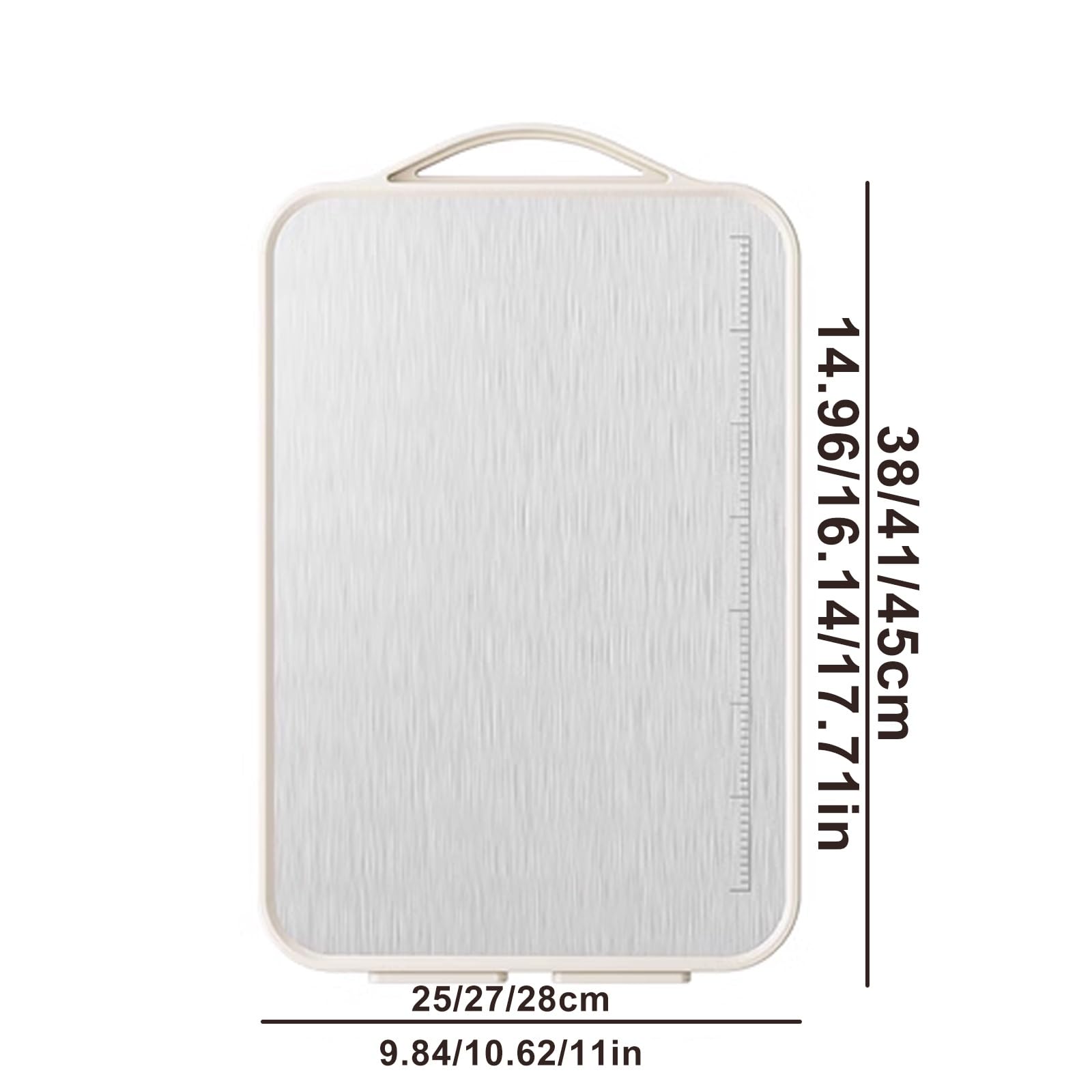 Tablas Cortar Doble Cara Engrosadas Con Escala Tablas Cortar For Cocina,acero Inoxidable Antideslizante Tablas Cortar Con Afilado Colgable Y Pie Fácil Limpiar Adecuado For La Cocina(38*25cm/14.96*9.84