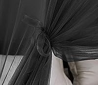 Vista 5 de Kertnic Mosquitera Dosel de Cama para Niñas, Dosel de Cama de Princesa Cortina de Malla Fina Transparente Cúpula, Doseles de Cama para Niños