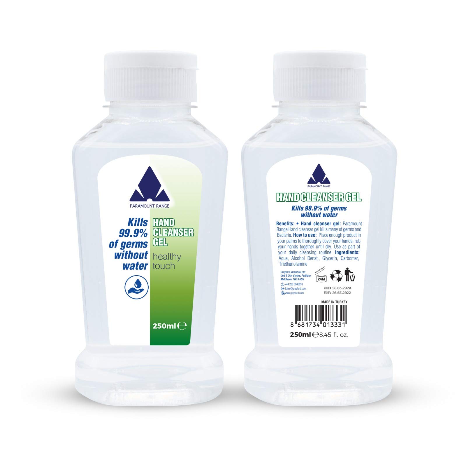 Hand Sanitiser 70% Alcohol 250ml Bottle (24)