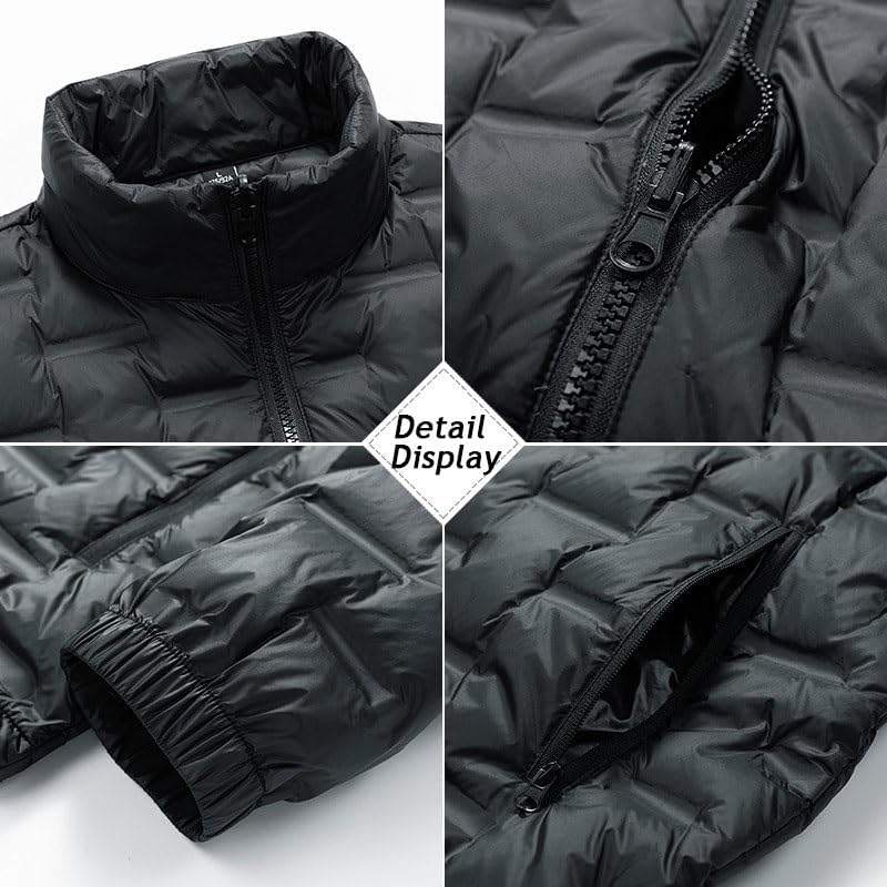 Winter Man Down Jacket Stand Collar Versatile Charge Innerwear Light Thin Wearable As Outerwear Coat
