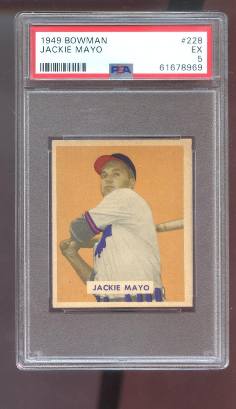 1949 Bowman #228 Jackie Mayo PSA 5 Graded Baseball Card MLB Philadelphia Phillies