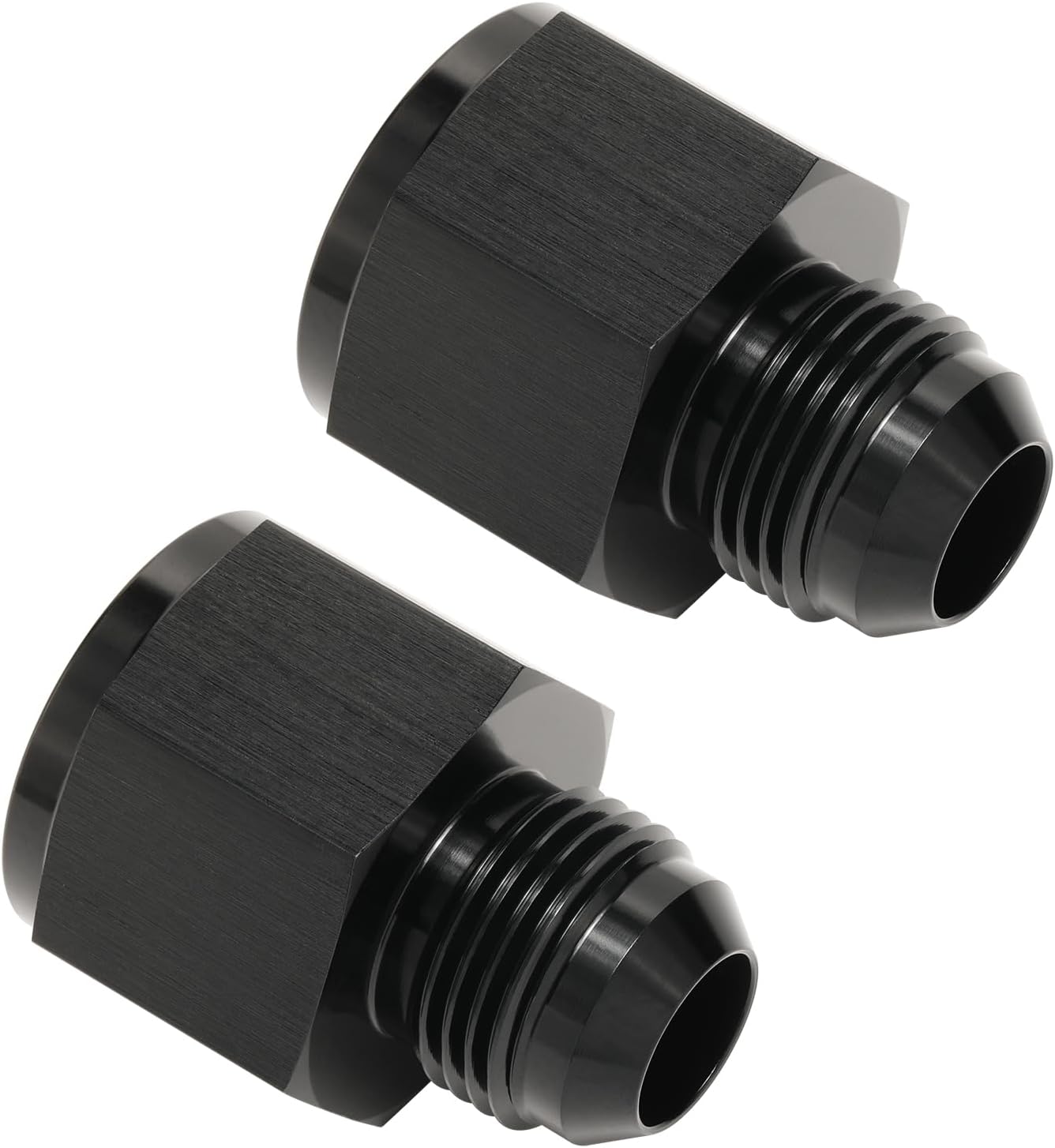 16AN Female to 12AN Male Flare Reducer Adapter Fitting Connector Aluminum Black, Pack of 2