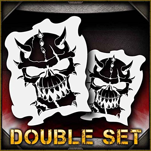 Skull 5-b AirSick Airbrush Stencil Art Design Template