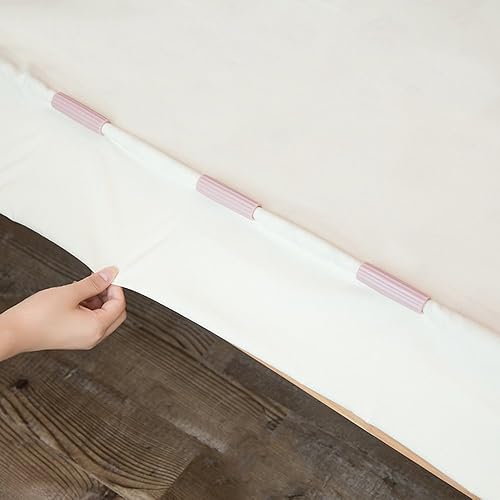 Miniatura 5 de 20 piezas de pinzas para sábanas de cama, sujetadores de sábanas de cama, sábanas de colchón, hebillas fijas, retenedores de clips anti-correr (gris)